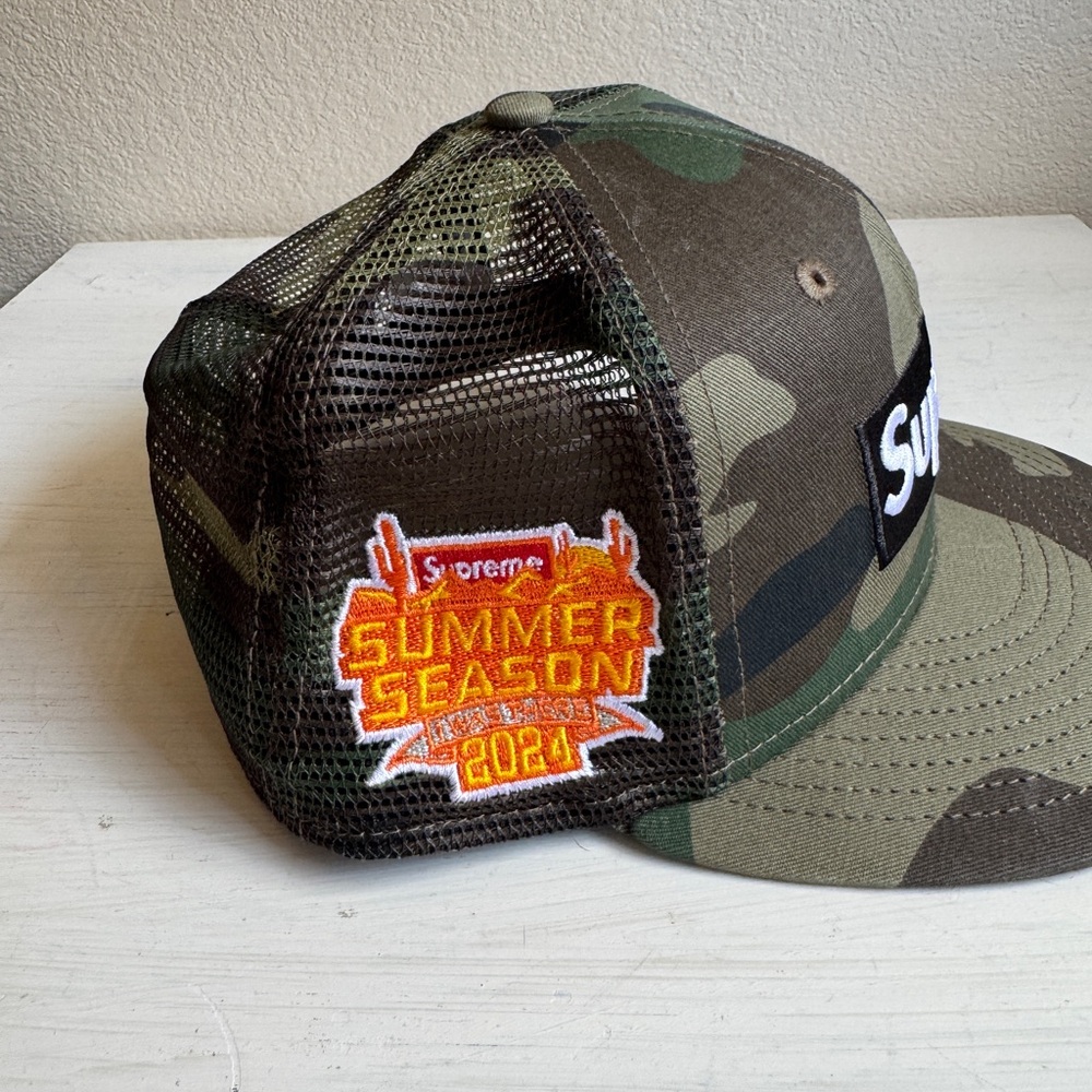 Supreme Camouflage Trucker Hat Summer Season 2024 size 7 1/4 - Picture 2 of 4
